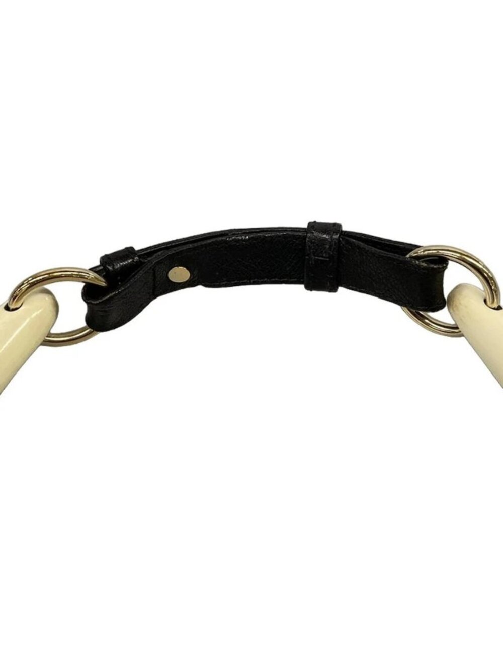 YvesSaintLaurent rivegauche (YSL) St-Tropez 129133 Black White Leather - Picture 8 of 15